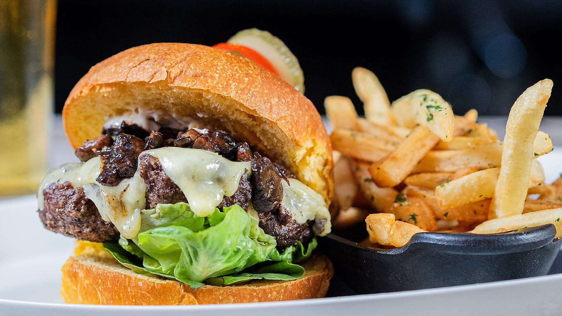 The OldeStone burger from the bar menu
