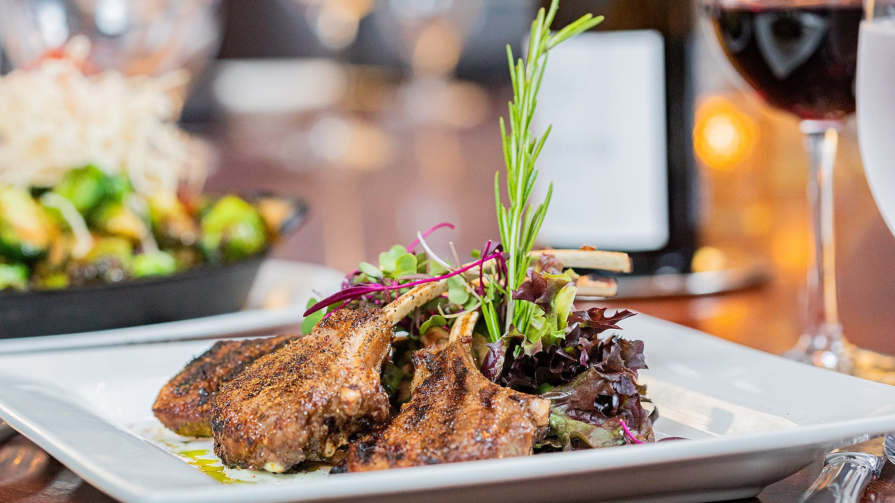 Lollipop lamb chops with OldeStone house steak sauce
